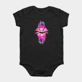 Aquarius Zodiac - Pink Abstract Baby Bodysuit